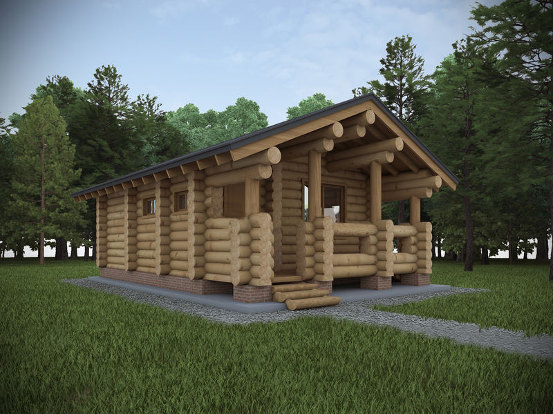 Баня из бревна VZ-613 